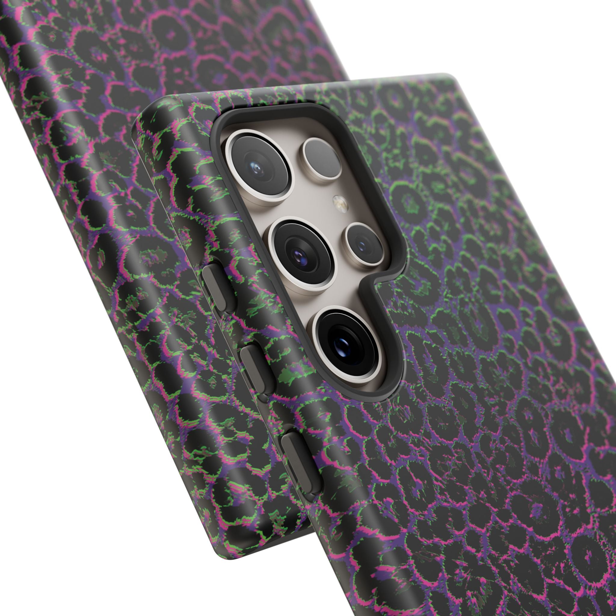 Colorful Leopard Tough Phone Case for iPhone, Galaxy, or Google Pixel