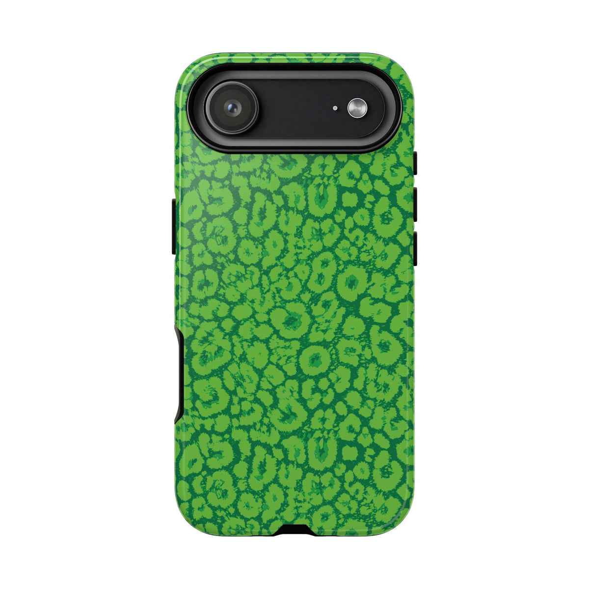 Neon Green Leopard Tough Phone Case for iPhone, Galaxy, or Google Pixel