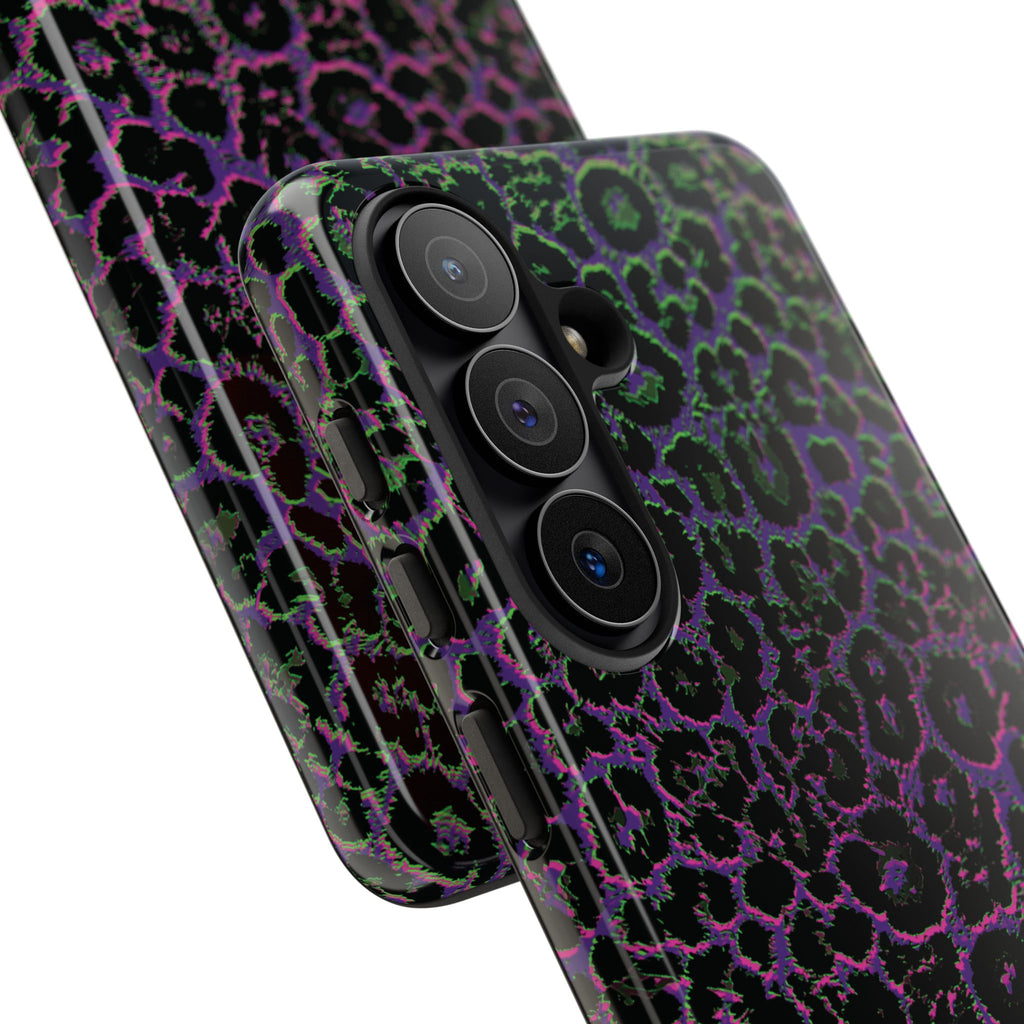 Colorful Leopard Tough Phone Case for iPhone, Galaxy, or Google Pixel