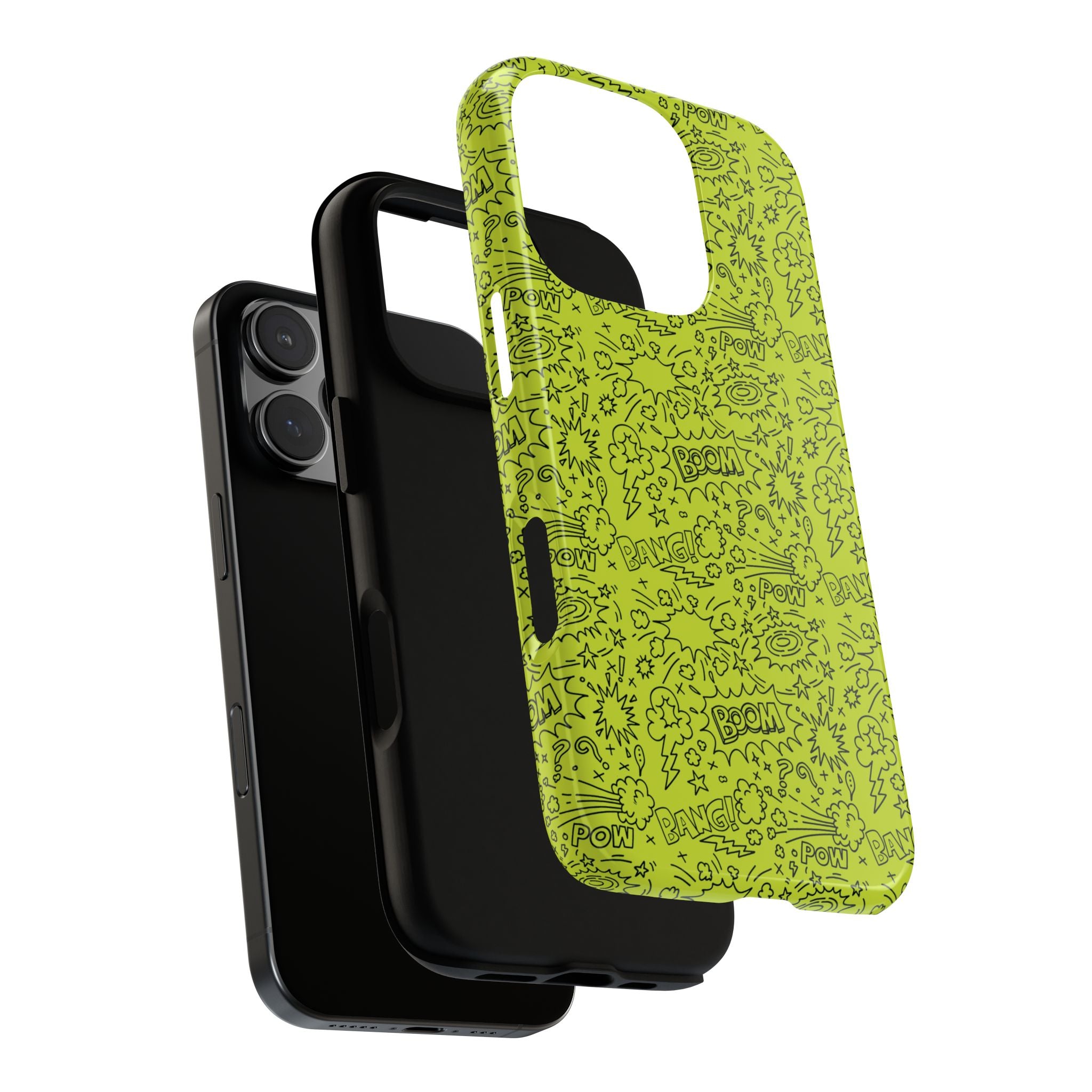 Neon Lime Wow Tough Case for iPhone, Galaxy, or Google Pixel