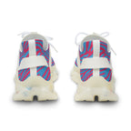 Blue Pink Zebra Men's Mesh Sneakers