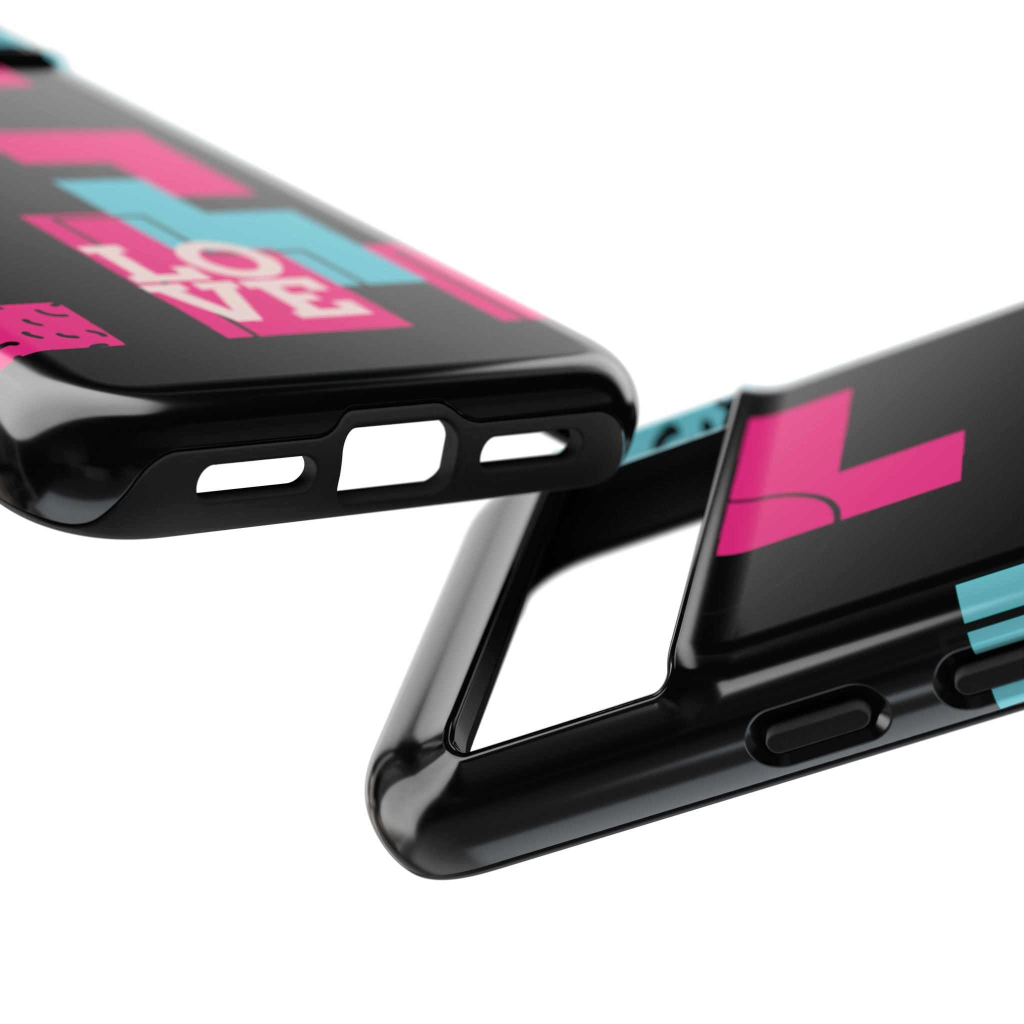 Retro Blocks LOVE Tough Case for iPhone, Galaxy or Google Pixel