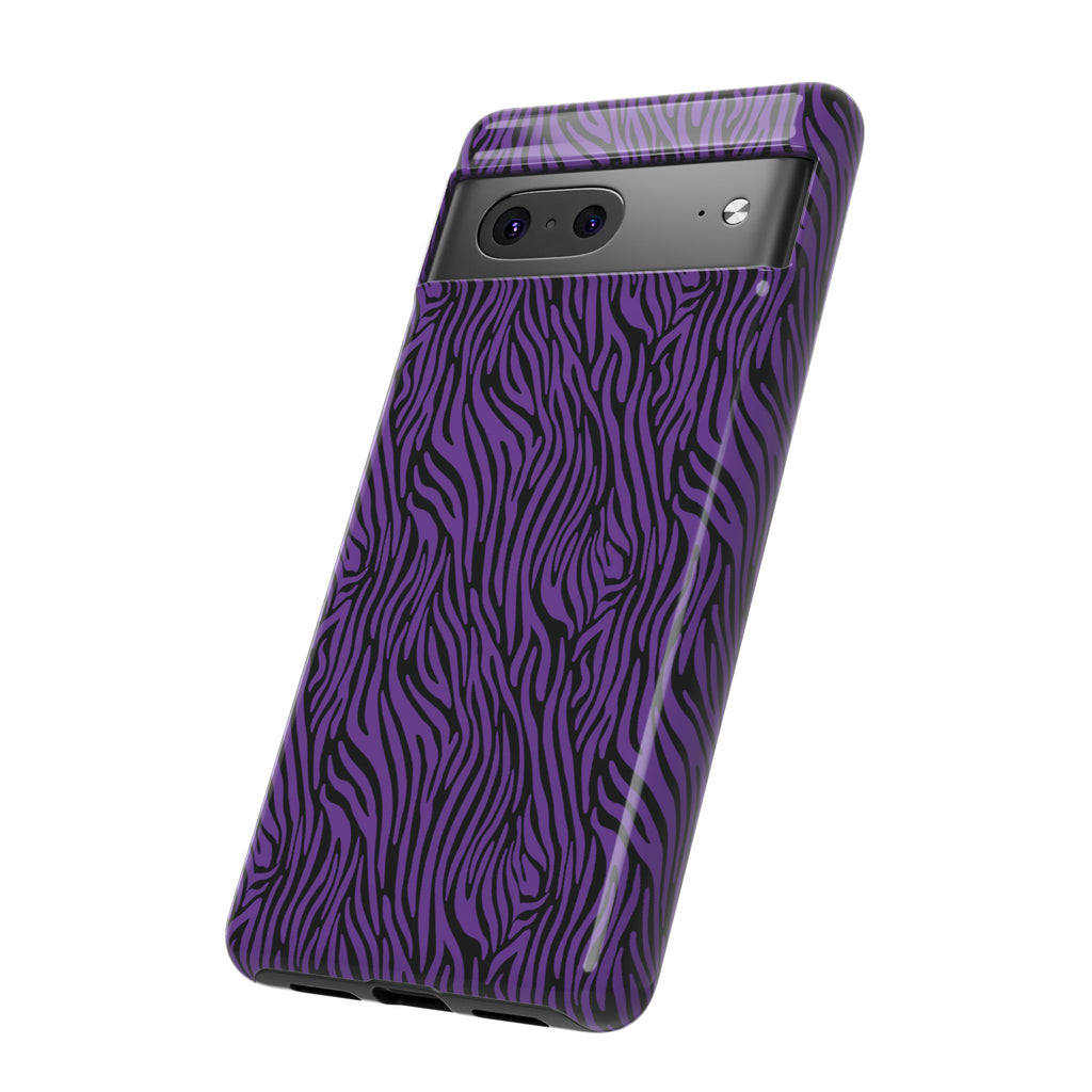 Purple Zebra Tough Phone Case for iPhone, Galaxy, or Google Pixel