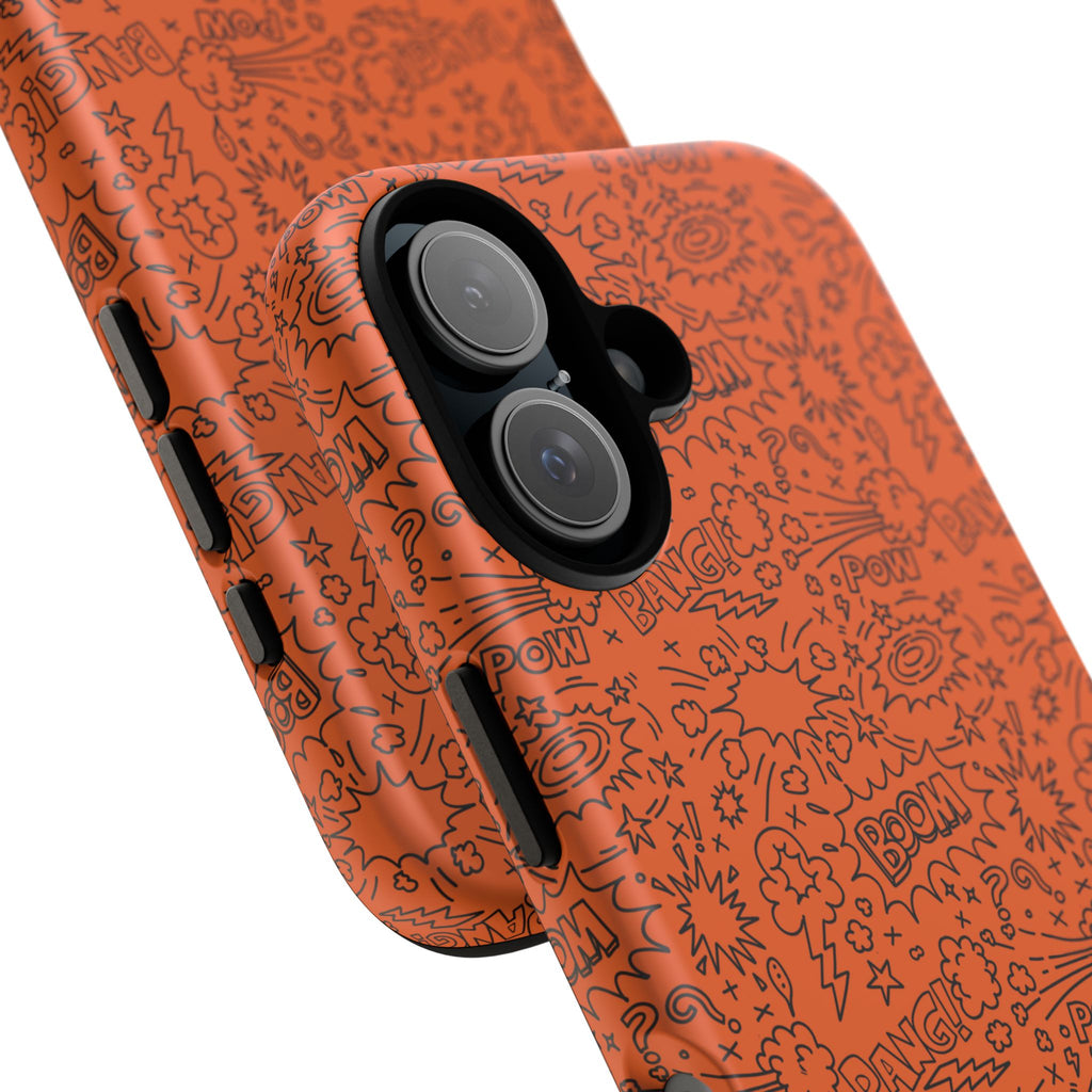 Wow Orange Tough Case for iPhone, Galaxy, or Google Pixel