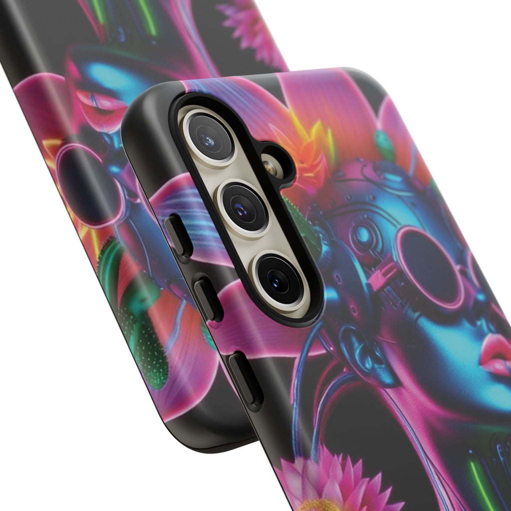 Neon Androgen Cactus Flower Tough Phone Case for iPhone, Galaxy, or Google Pixel