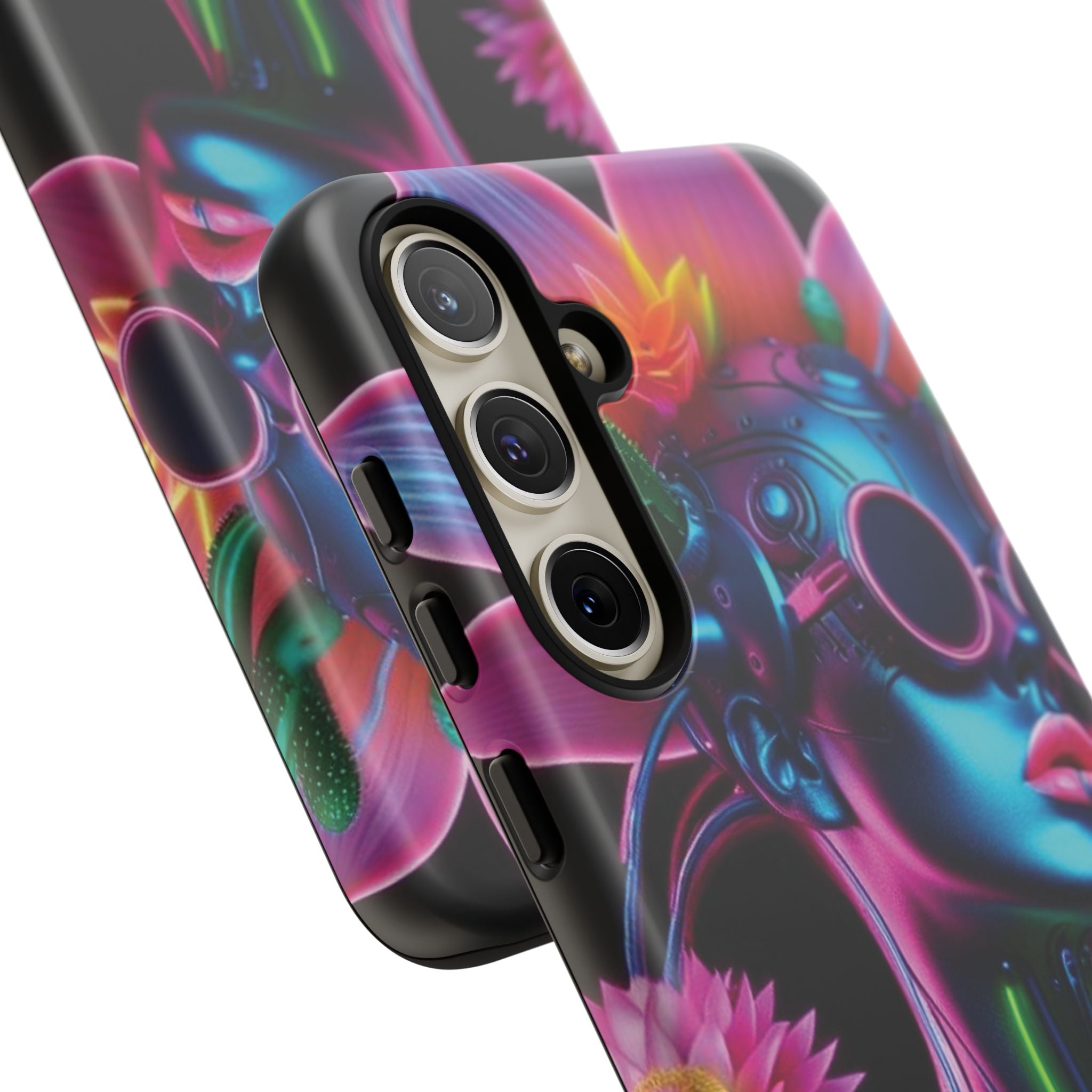 Neon Androgen Cactus Flower Tough Phone Case for iPhone, Galaxy, or Google Pixel