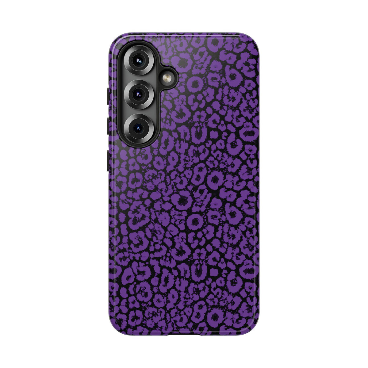 Purple Leopard Tough Case for iPhone, Galaxy or Google Pixel