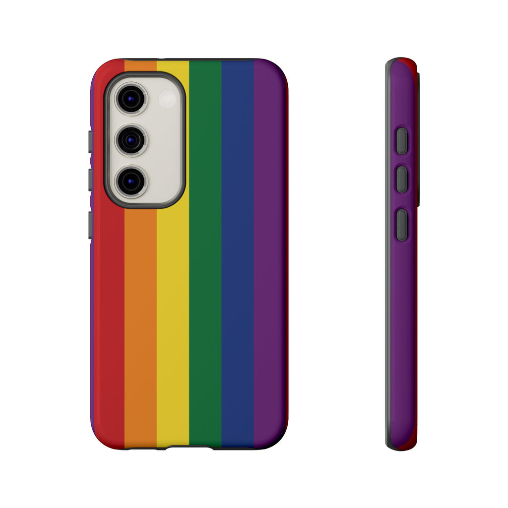 LGBTQ Rainbow Flag Tough Phone Case for iPhone, Galaxy, or Google Pixel