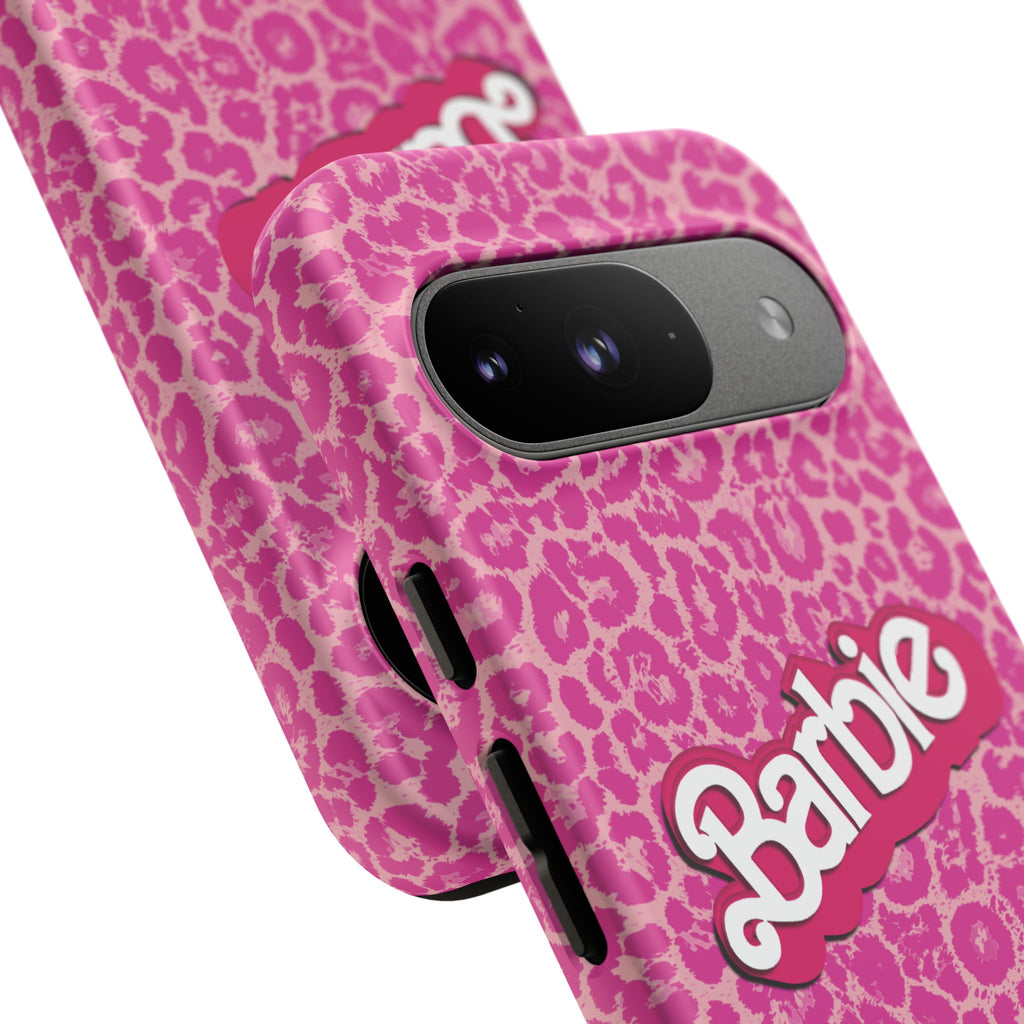 Hot Neon Pink Leopard Barb Tough Phone Case iPhone, Galaxy, or Google Pixel