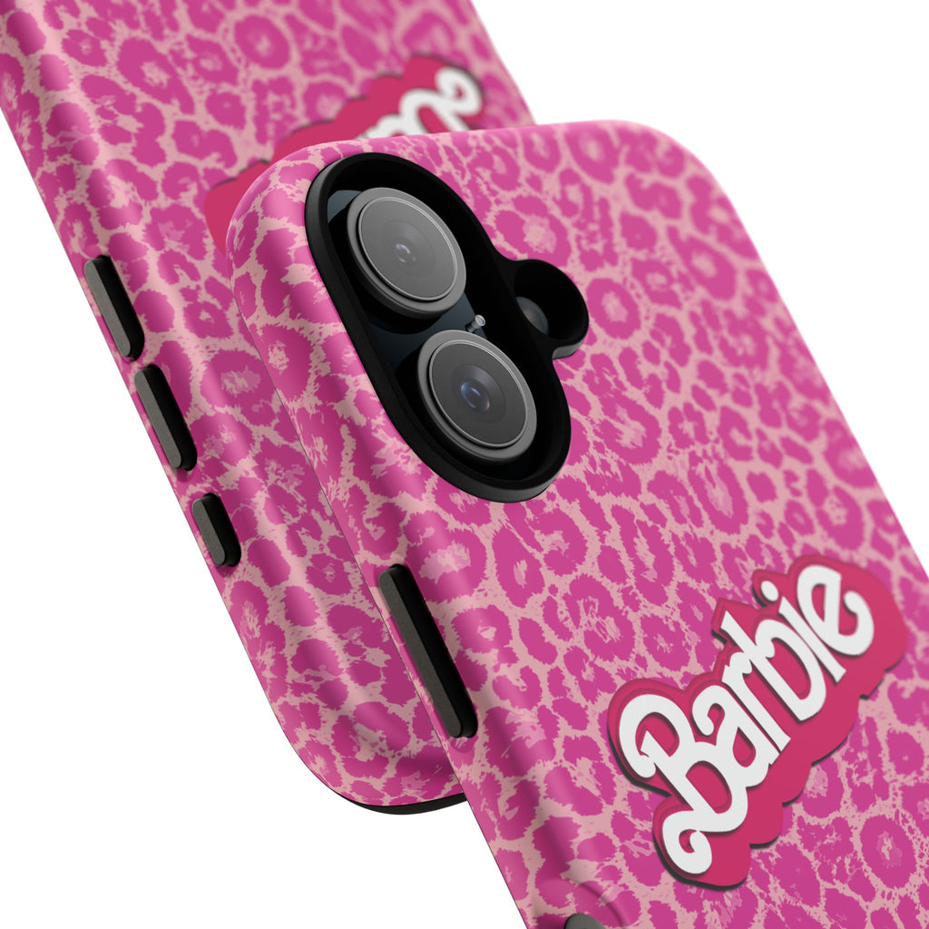 Hot Neon Pink Leopard Barb Tough Phone Case iPhone, Galaxy, or Google Pixel