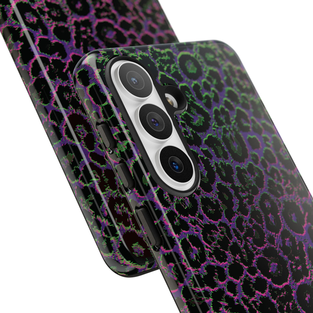 Colorful Leopard Tough Phone Case for iPhone, Galaxy, or Google Pixel