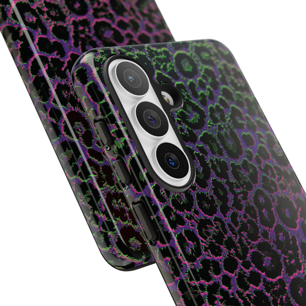Colorful Leopard Tough Phone Case for iPhone, Galaxy, or Google Pixel