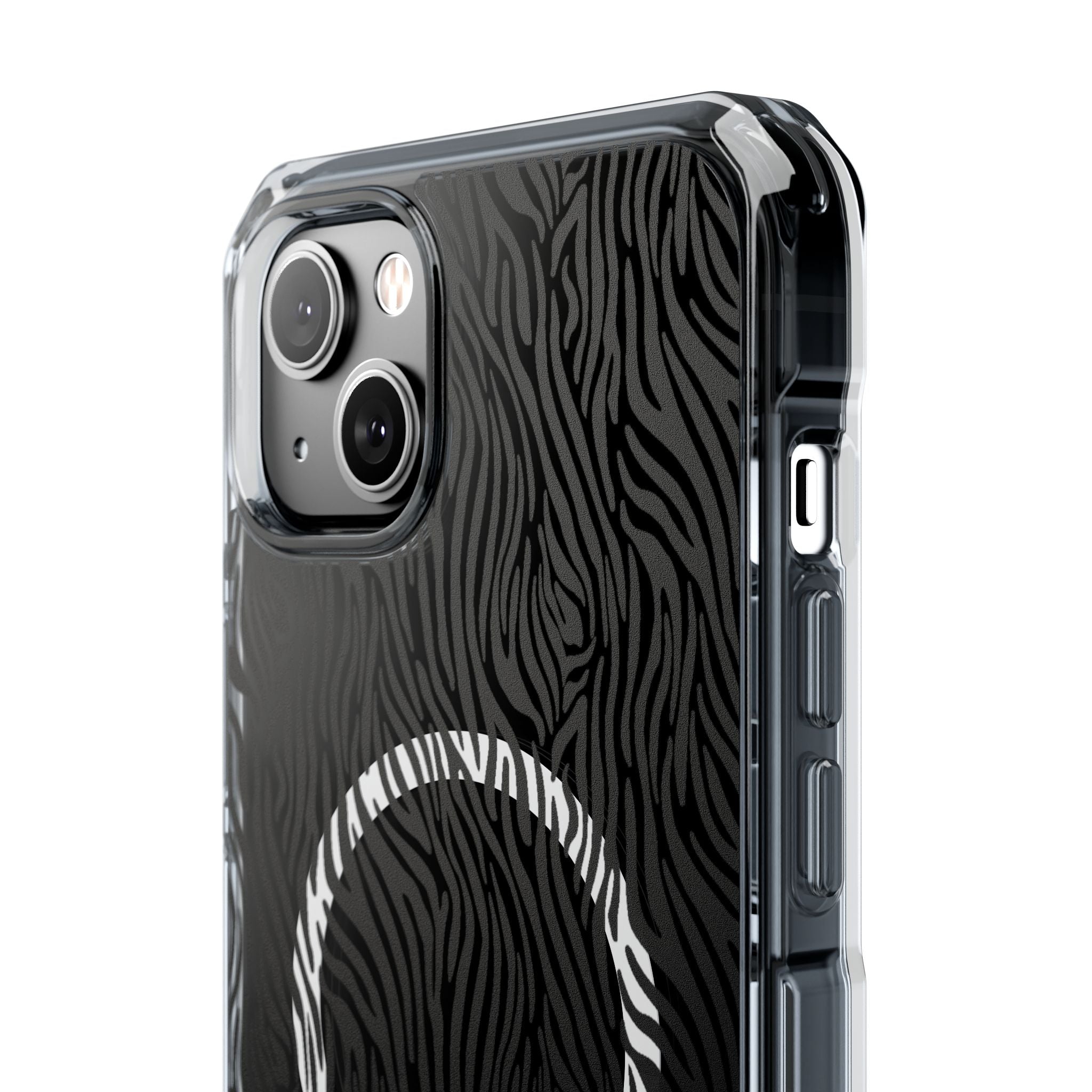 Zebra Magnetic iPhone 14, 15, 16 Series Clear Impact Cases