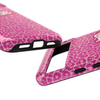 Hot Neon Pink Leopard Barb Tough Phone Case iPhone, Galaxy, or Google Pixel