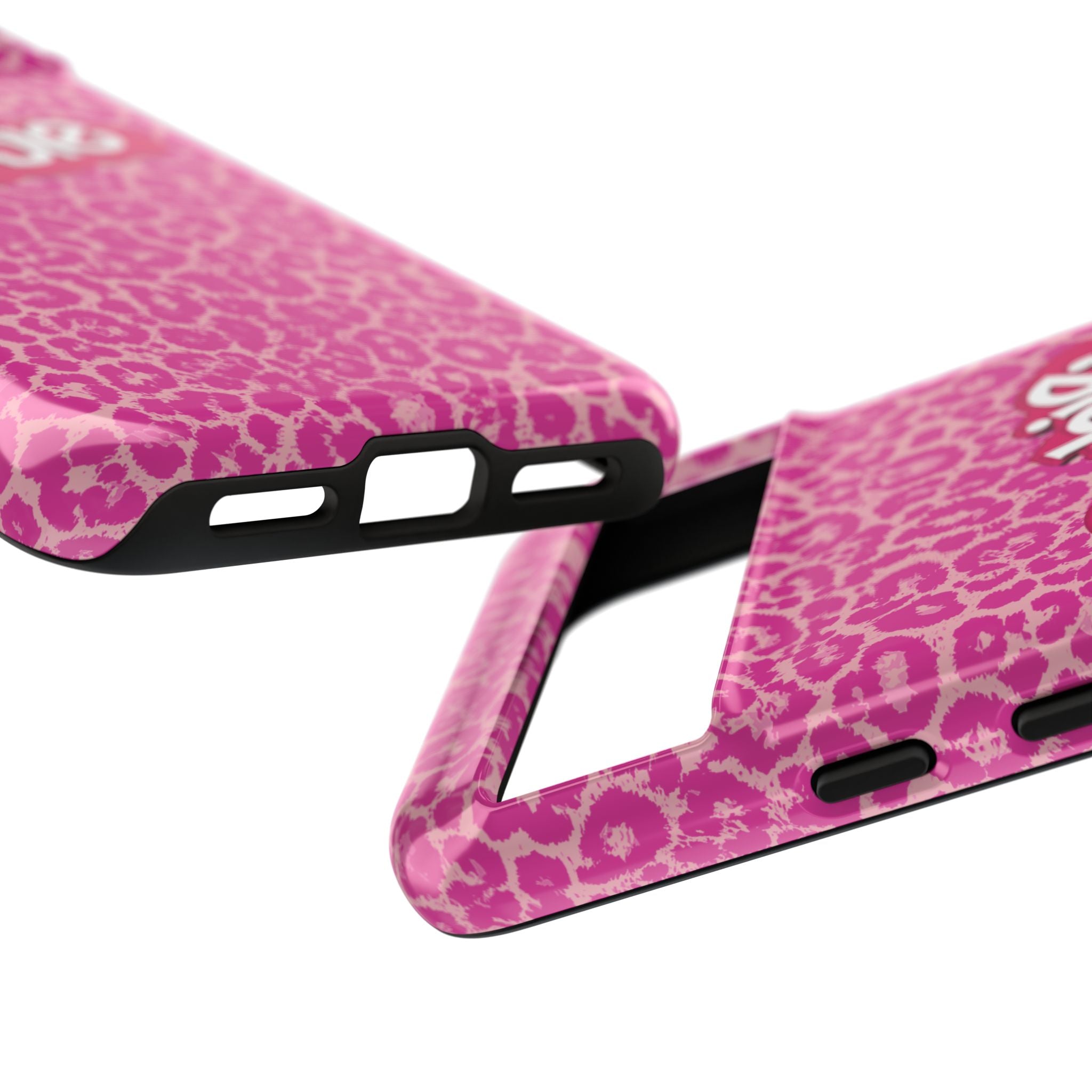 Hot Neon Pink Leopard Barb Tough Phone Case iPhone, Galaxy, or Google Pixel
