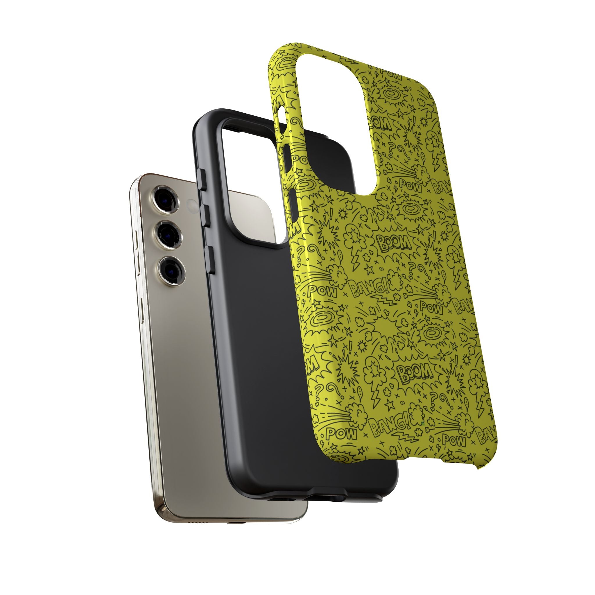 Neon Yellow Wow RG Tough Phone Case for iPhone, Galaxy, or Google Pixel