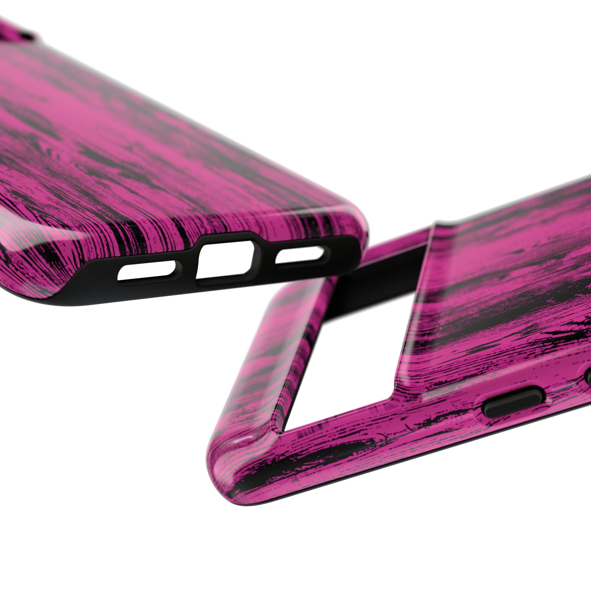Hot Pink wood print Design Tough Phone Case for iPhone, Galaxy, or Google Pixel