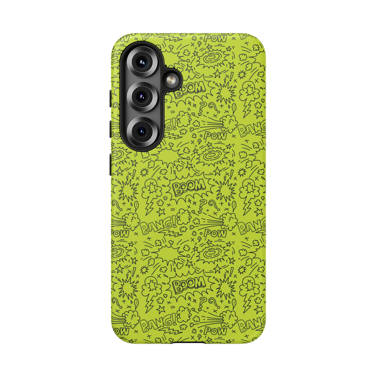 Neon Lime Wow Tough Case for iPhone, Galaxy, or Google Pixel