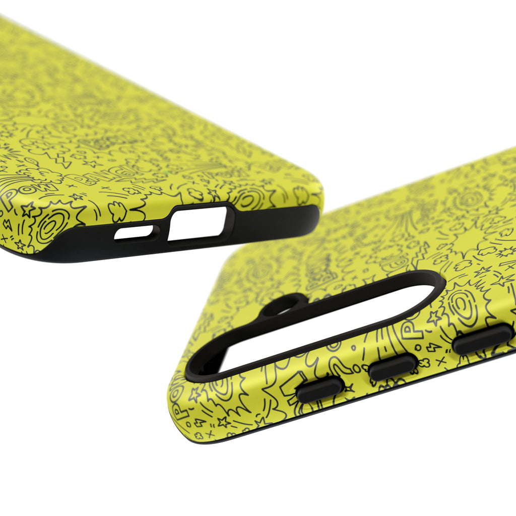Neon Yellow Wow RG Tough Phone Case for iPhone, Galaxy, or Google Pixel