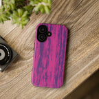 Pink Purple Wood Print Tough Phone Case iPhone, Galaxy, or Google Pixel