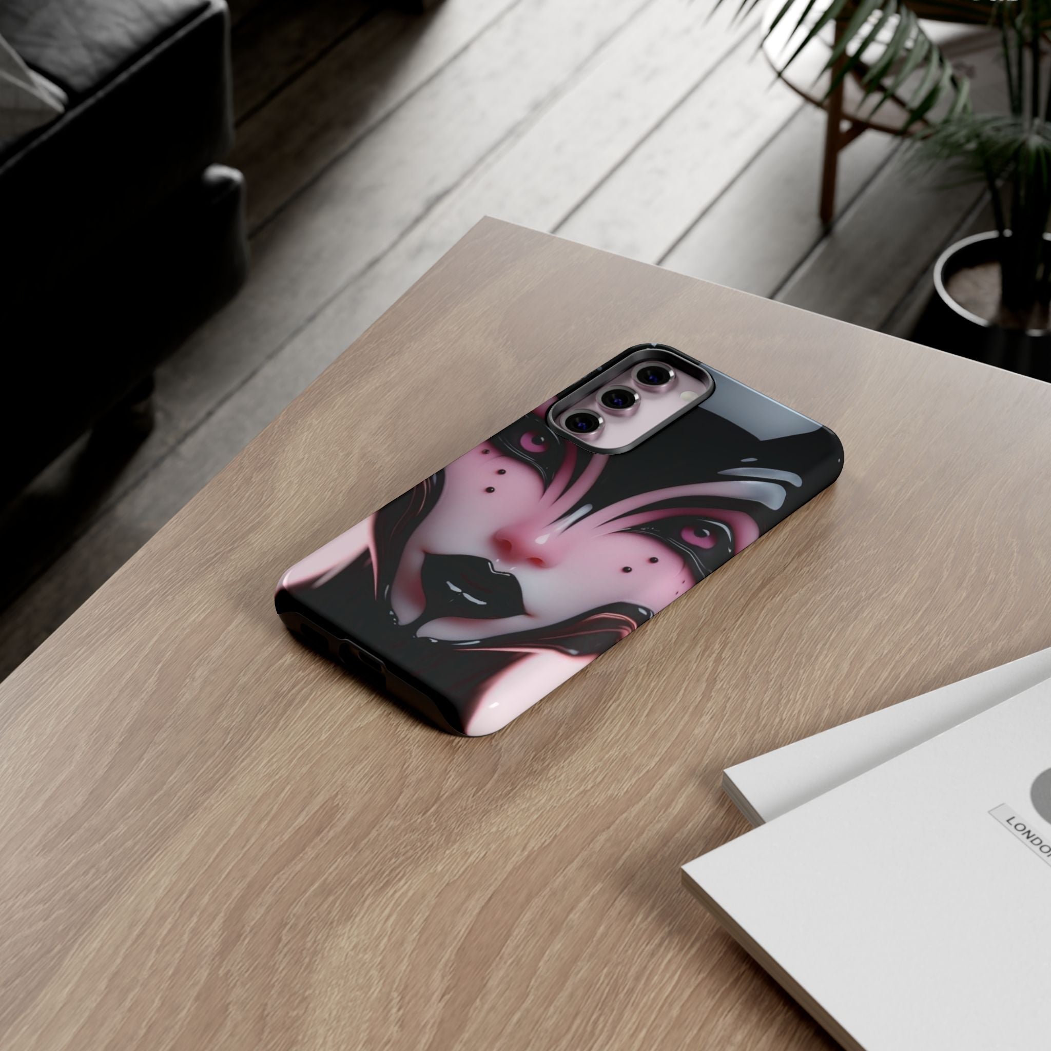 Pink Alien Tough Phone Case for iPhone, Galaxy, or Google Pixel