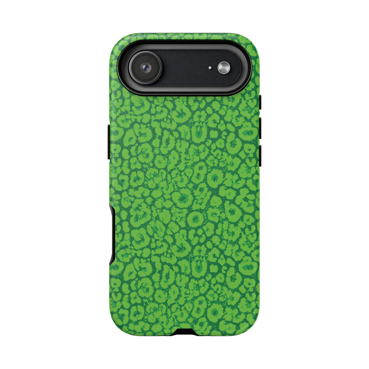 Neon Green Leopard Tough Phone Case for iPhone, Galaxy, or Google Pixel