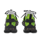 Neon Lime Zebra Women's Mesh Sneakers