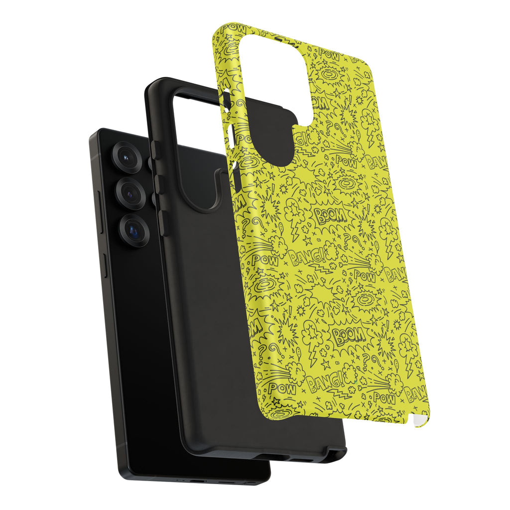 Neon Yellow Wow RG Tough Phone Case for iPhone, Galaxy, or Google Pixel
