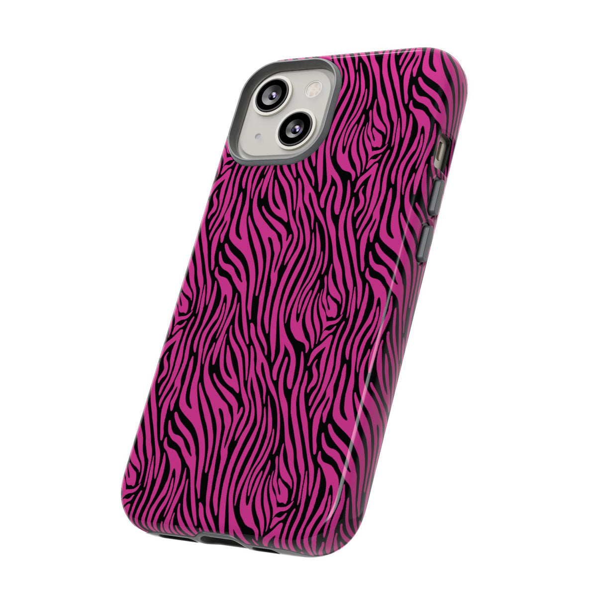 Pink Zebra Tough Phone Case for iPhone, Galaxy, or Google Pixel