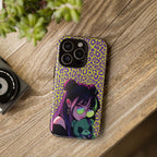 Purple Neon Lime Leopard Kz Tough Case for iPhone, Galaxy, or Google Pixel
