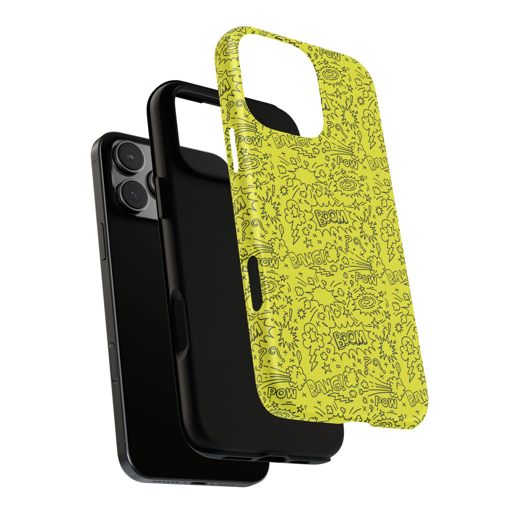 Neon Yellow Wow RG Tough Phone Case for iPhone, Galaxy, or Google Pixel