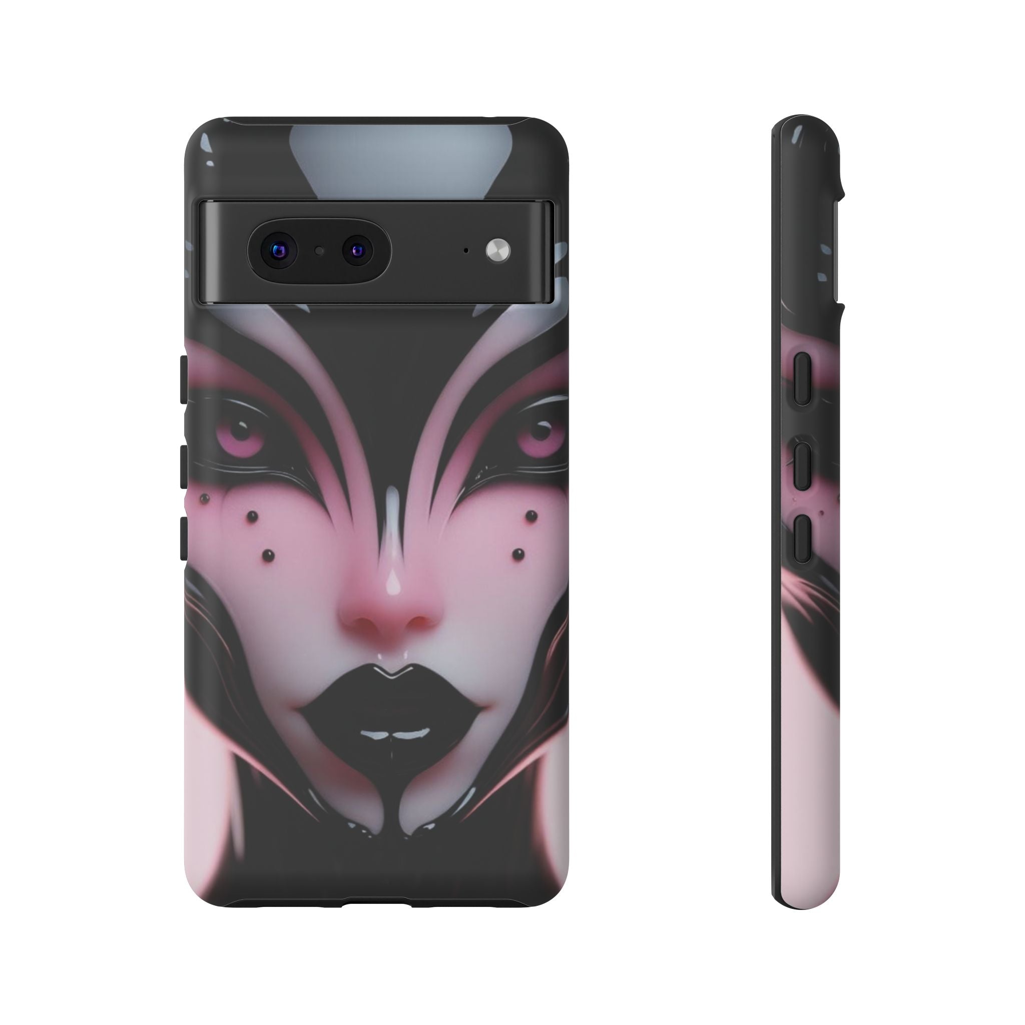 Pink Alien Tough Phone Case for iPhone, Galaxy, or Google Pixel