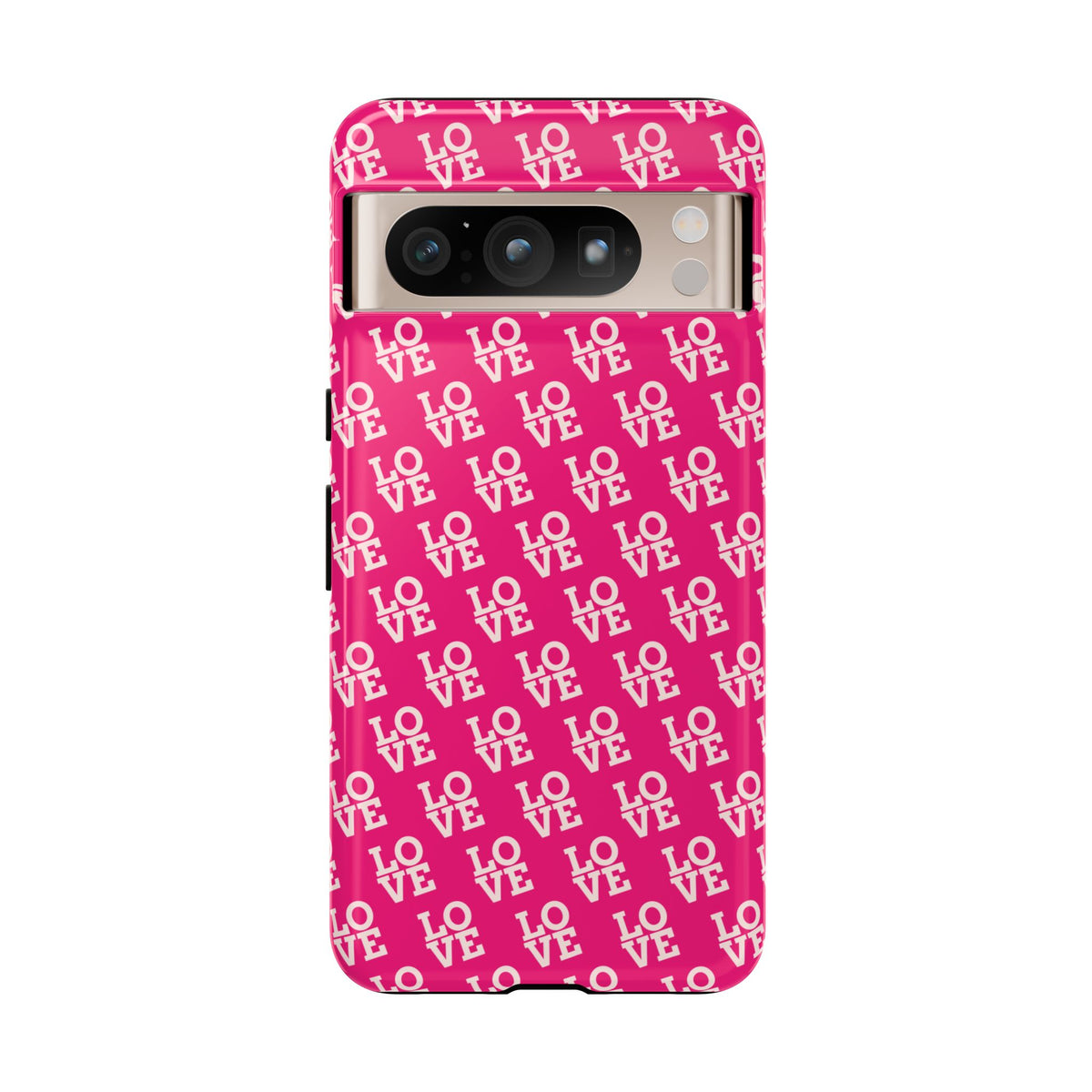 Vibrant Pink LOVE Tough Case iPhone, Galaxy, or Google Pixel