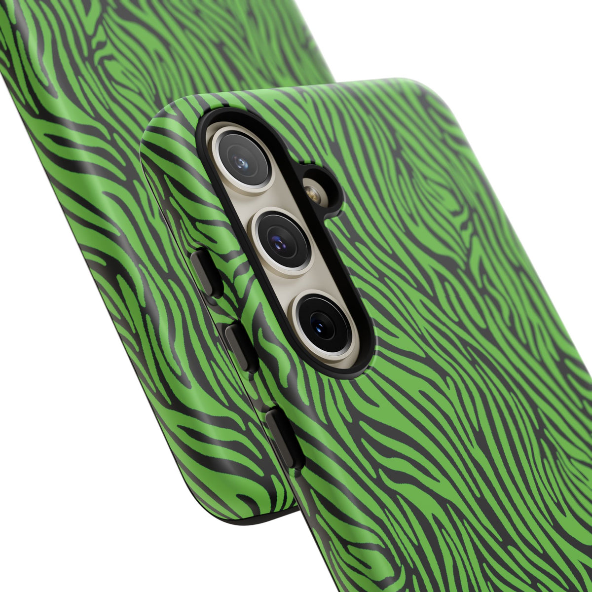 Neon Green Zebra Tough Phone Case iPhone, Galaxy, or Google Pixel