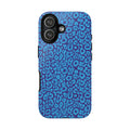 Blue Purple Leopard Tough Phone Case iPhone, Galaxy, or Google Pixel