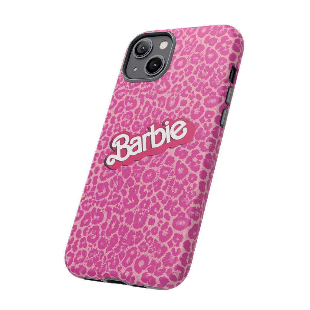 Hot Neon Pink Leopard Barb Tough Phone Case iPhone, Galaxy, or Google Pixel