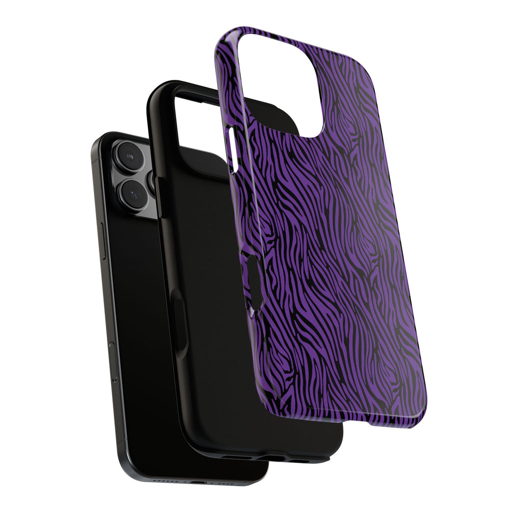 Purple Zebra Tough Phone Case for iPhone, Galaxy, or Google Pixel