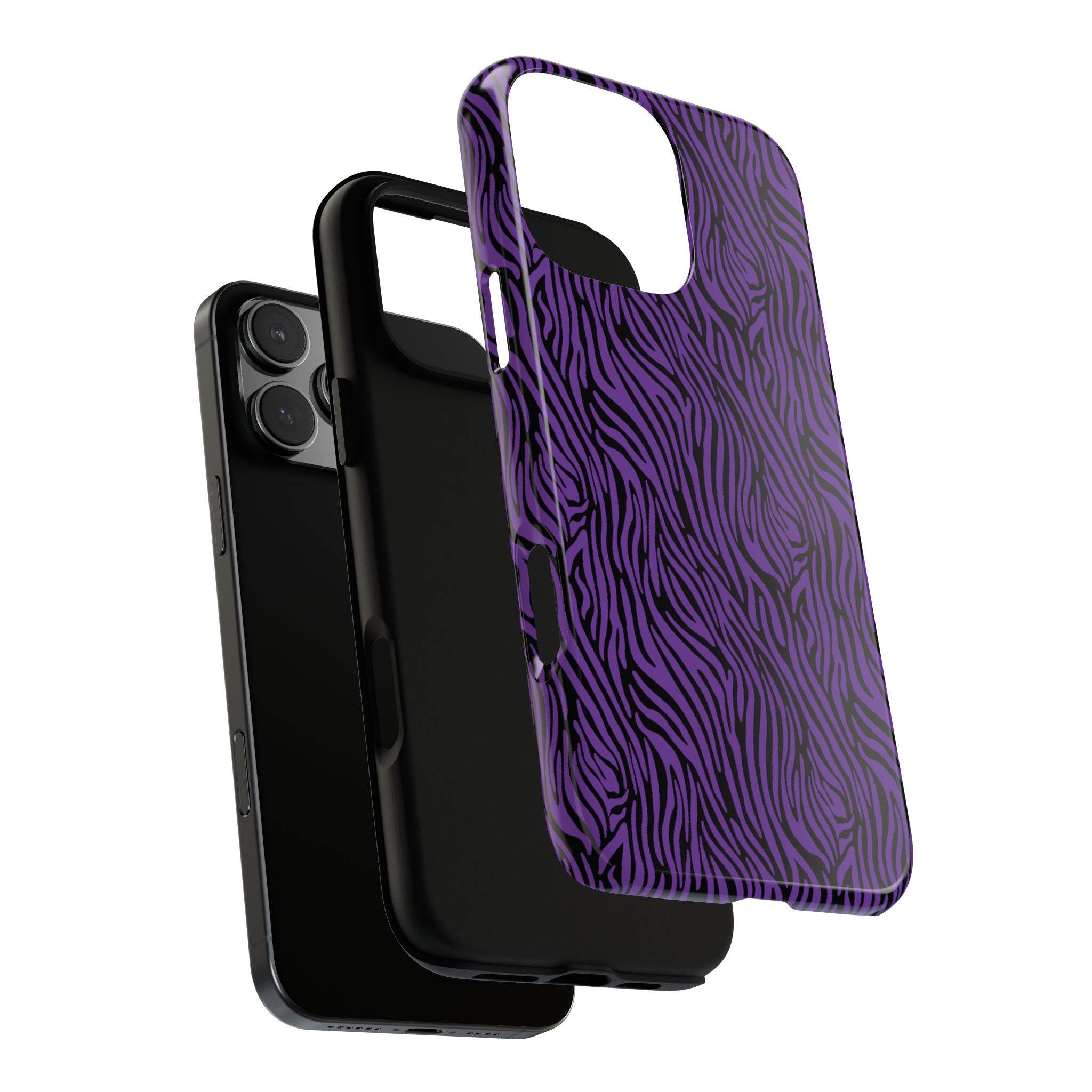 Purple Zebra Tough Phone Case for iPhone, Galaxy, or Google Pixel