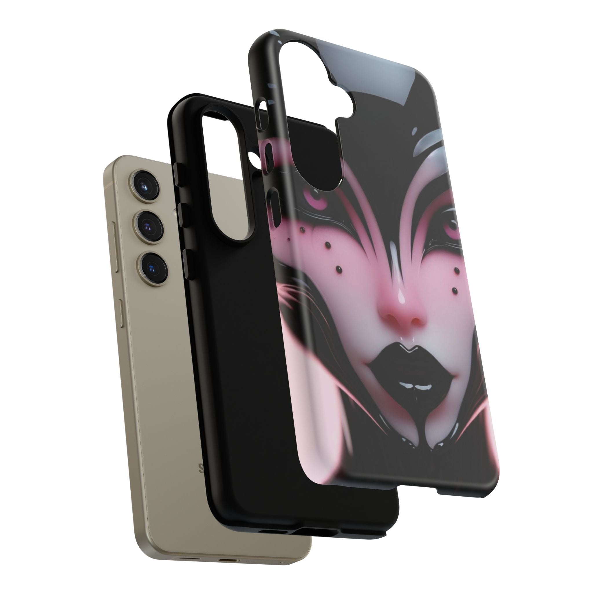 Pink Alien Tough Phone Case for iPhone, Galaxy, or Google Pixel
