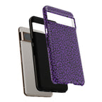 Purple Leopard Tough Case for iPhone, Galaxy or Google Pixel