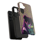 Purple Neon Lime Leopard Kz Tough Case for iPhone, Galaxy, or Google Pixel