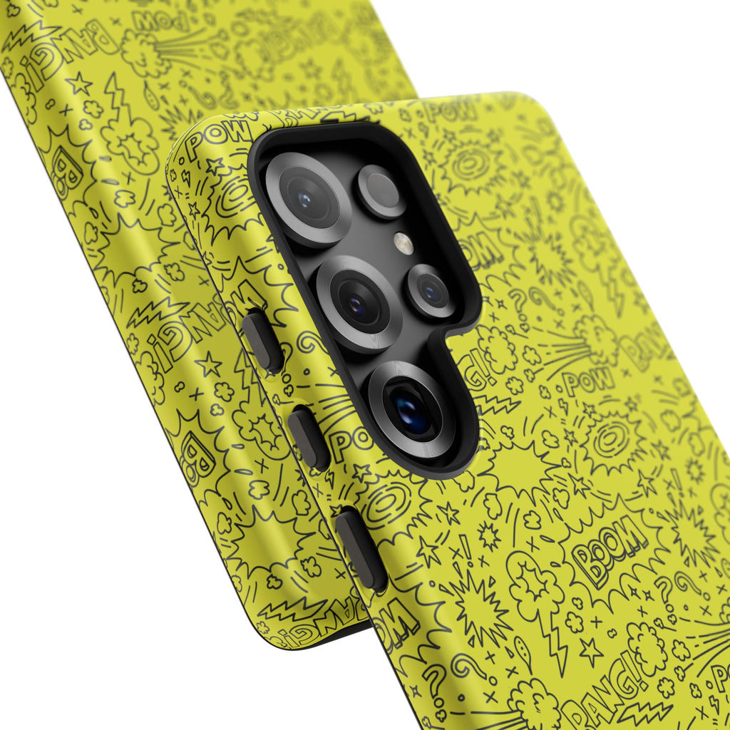Neon Yellow Wow RG Tough Phone Case for iPhone, Galaxy, or Google Pixel