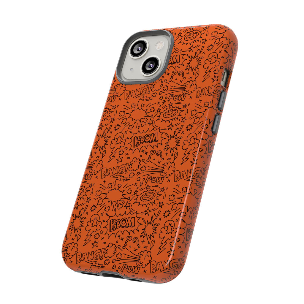 Wow Orange Tough Case for iPhone, Galaxy, or Google Pixel