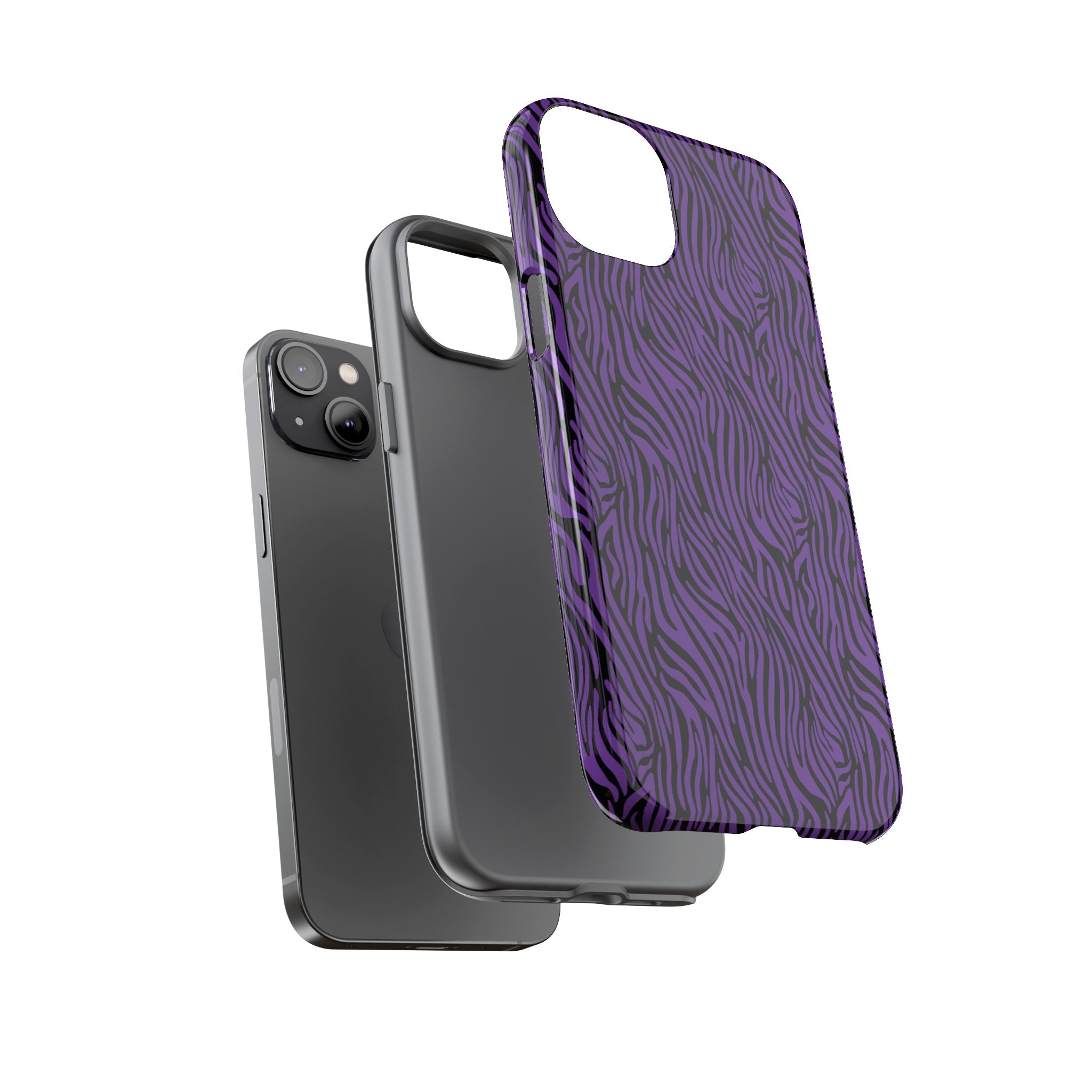 Purple Zebra Tough Phone Case for iPhone, Galaxy, or Google Pixel