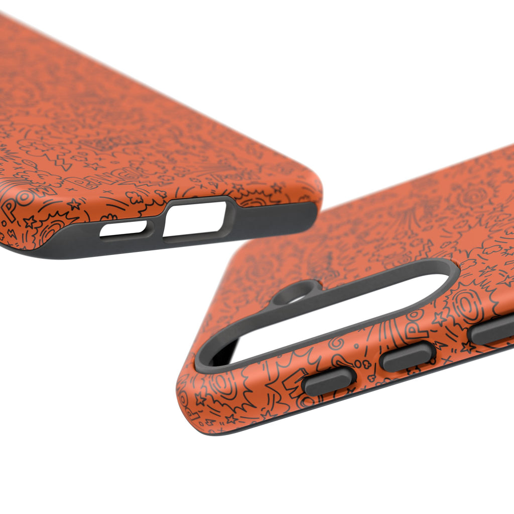 Wow Orange Tough Case for iPhone, Galaxy, or Google Pixel