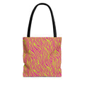 Neon Pink Lime Zebra Tote Bags