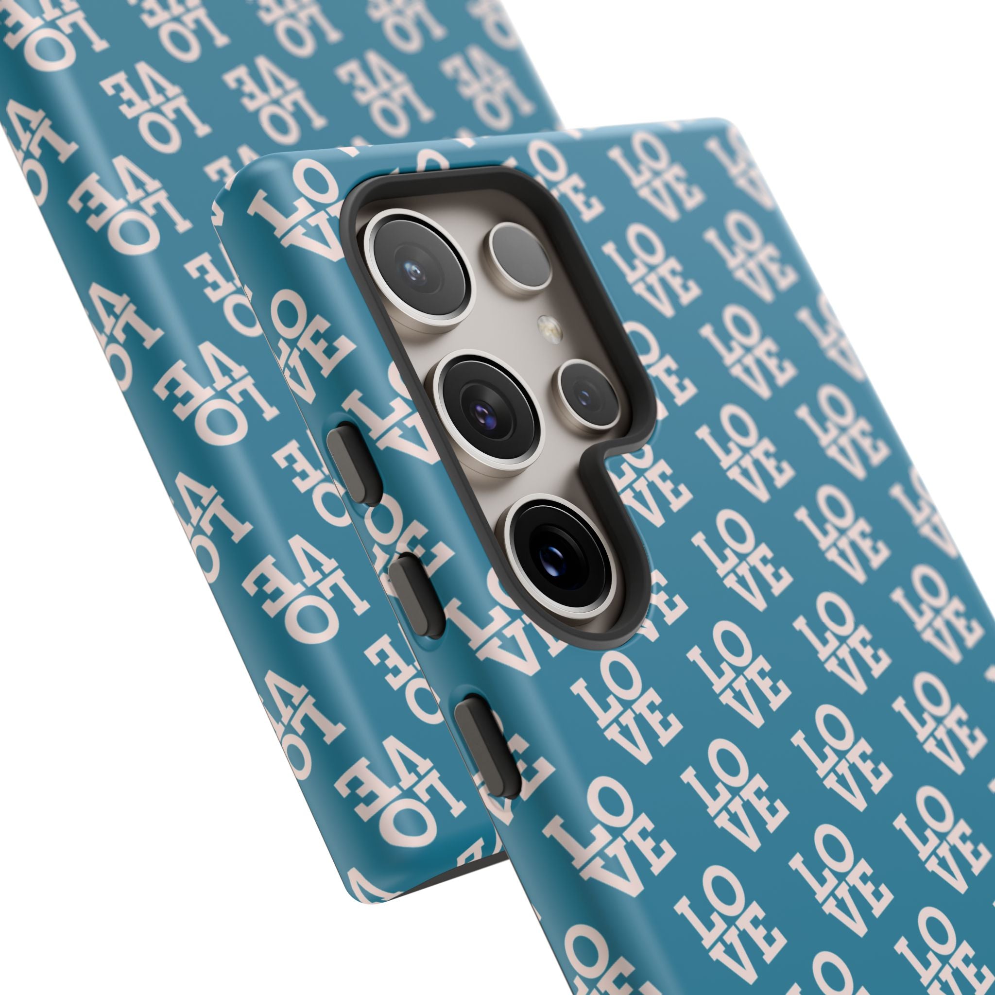 LOVE Teal Green Tough Phone Case iPhone, Galaxy, or Google Pixel