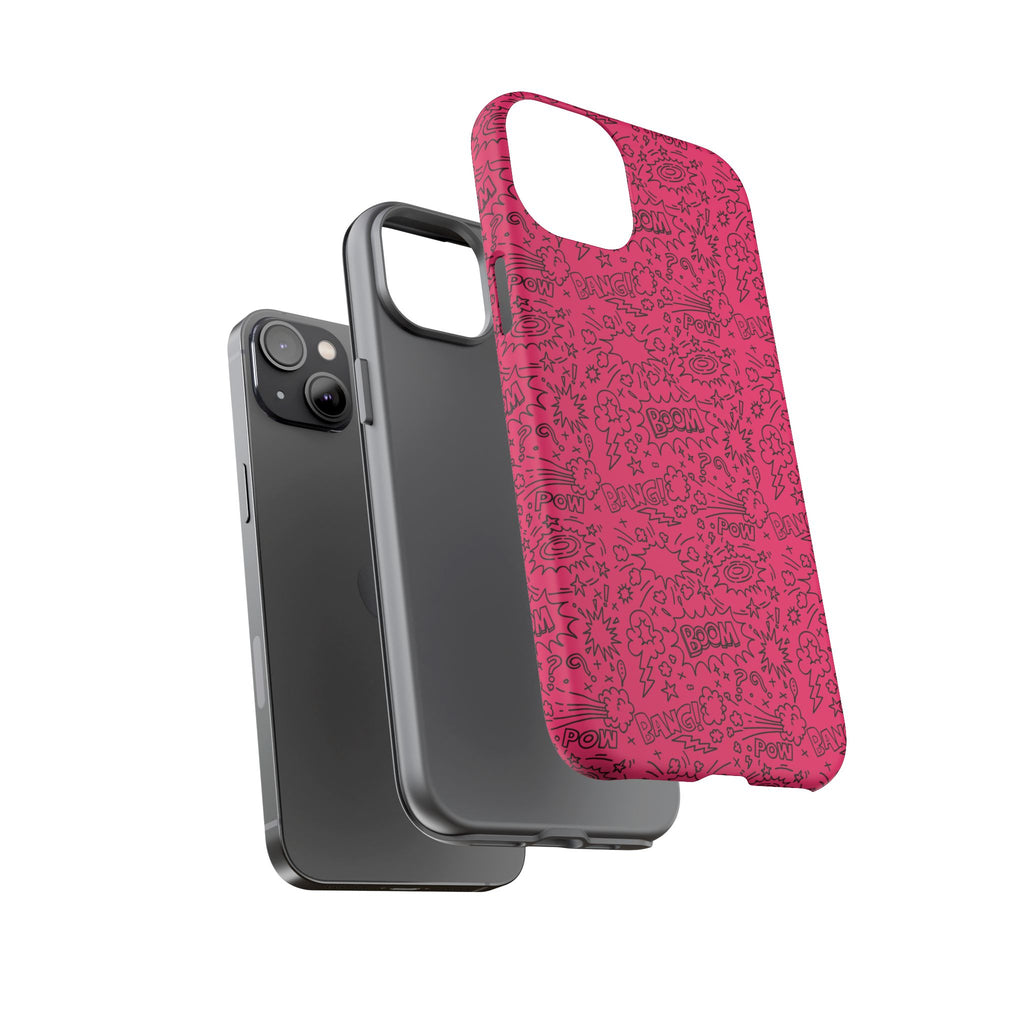 Pink Wow Tough Case for iPhone, Galaxy, or Google Pixel