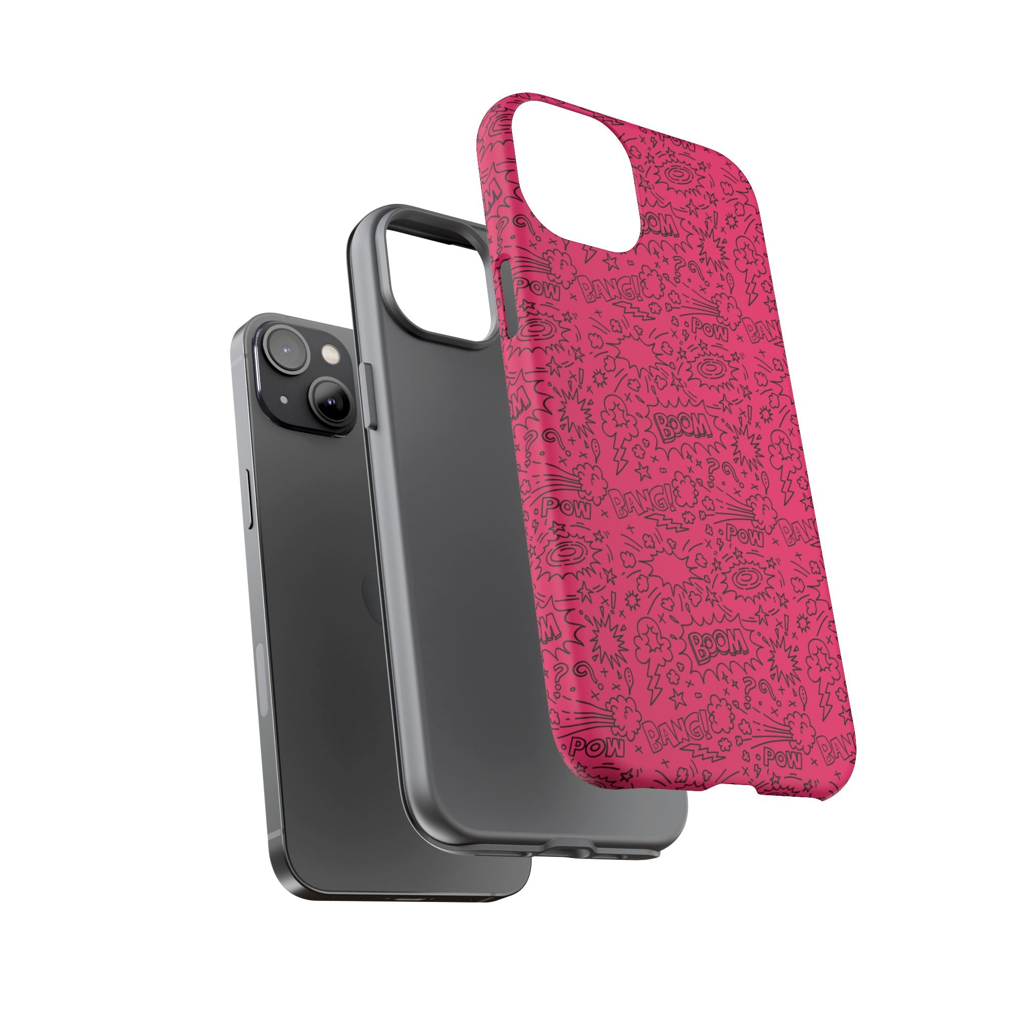 Pink Wow Tough Case for iPhone, Galaxy, or Google Pixel