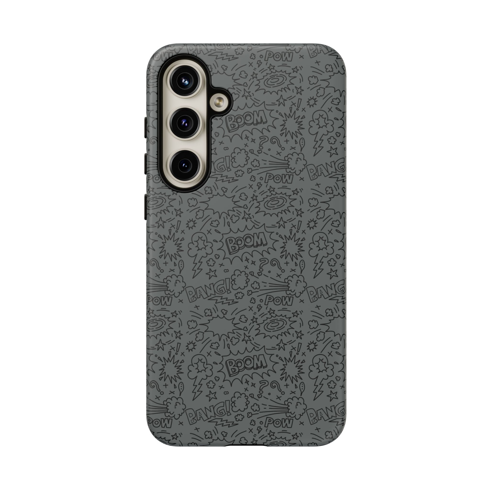 POW BOOM Comics style Tough Phone Case for iPhone, Galaxy, or Google Pixel